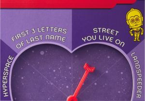Jim and Wilson Valentine Card Star Warsa Name Generator Valentine S Day Card with Game Spinner