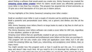 Jim Sweeney Cover Letter Jimmy Sweeney Cover Letters