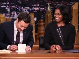 Jimmy Fallon Thank You Card Music Michelle Obama Opens Up About Sasha Missing the President S