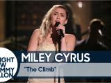 Jimmy Fallon Thank You Card Music Miley Cyrus Closes the tonight Show with the Climb