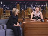 Jimmy Fallon Thank You Card Music Miley Cyrus Cries while Saying Thank You to Hillary Clinton