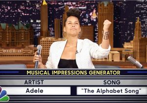 Jimmy Fallon Thank You Card Music Wheel Of Musical Impressions with Alicia Keys