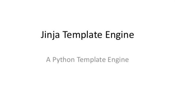 Jinja Template Jinja Template Engine