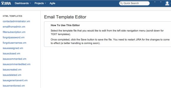Jira Email Templates Outgoing Email Template Editor for Jira atlassian