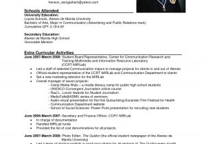 Job Application Resume Template 12 Example Of Job Applying Resume Penn Working Papers