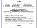 Job Description Of Emt Basic for Resume Emt Resume Sample Monster Com