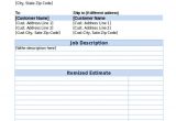 Job Estimates Templates 26 Blank Estimate Templates Pdf Doc Excel Odt Free