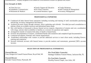 Job Interview Resume Template Funeral Director Resume Sales Executive Resume Sample Job