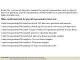 Job Interview Resume Xml top 10 Payroll Representative Interview Questions and Answers