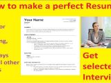 Job Interview Resume Youtube How to Make A Perfect Resume Youtube