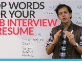Job Interview Resume Youtube top Words for Your Job Interview Resume Youtube