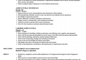 Job Related Resume format Agricultural Resume Samples Velvet Jobs