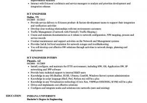 Job Related Resume format Ict Engineer Resume Samples Velvet Jobs