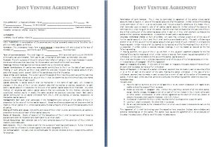 Joint Venture Business Plan Template 3 Sample Joint Venture Agreementreport Template Document