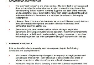 Joint Venture Proposal Template 10 Joint Venture Templates Sample Templates