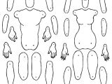 Jointed Paper Doll Template Male and Female Jointed Paper Doll Templates by