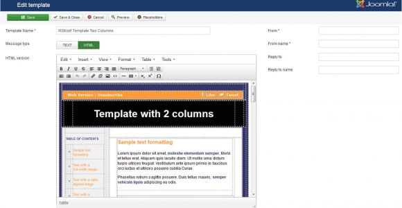 Joomla Email Template Joomla Newsletter and Email Extension Rsmail