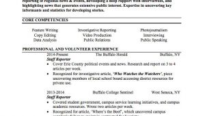 Journalism Student Resume Journalist Resume Sample Internships Com