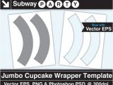 Jumbo Cupcake Wrapper Template Jumbo Size Cupcake Wrapper Template Vector Eps Photoshop