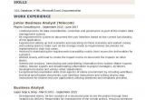 Junior Business Analyst Sample Resume Jr Business Analyst Resume Samples Qwikresume