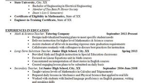 Junior High Student Resume Junior High School Teacher Resume Example Math and Science