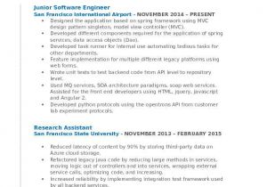 Junior software Engineer Resume Junior software Engineer Resume Samples Qwikresume