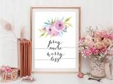 Just because Flower Card Quotes Inspirational Typography Art Print Painting Lettering Watercolor Floral Cardstock Art Poster Motivational Quote Prints Wall Art Decor Set Of 3 8