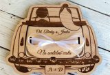 Just Married Card Wedding Car Wedding Car Gift Box for Money Woodener Shop