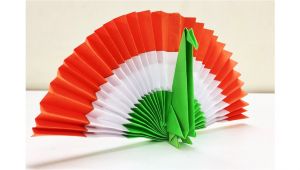 Kagaj Ka Greeting Card Banana Diy Paper Peacock origami Peacock Diy Independence Day Decor Republic Day Craft