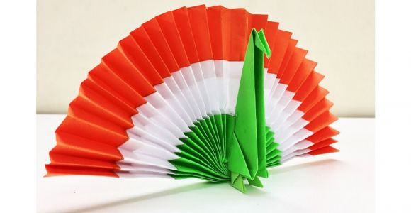 Kagaj Se Greeting Card Banana Diy Paper Peacock origami Peacock Diy Independence Day Decor Republic Day Craft