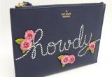Kate Spade Happy Birthday Card Mint Authentic Kate Spade Howdy Medium Bella Pouch Pwru6676 Leather Navy 055144 Free Shipping