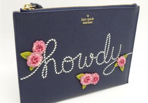 Kate Spade Happy Birthday Card Mint Authentic Kate Spade Howdy Medium Bella Pouch Pwru6676 Leather Navy 055144 Free Shipping