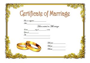 Keepsake Marriage Certificate Template Certificate Of Marriage Template 2 Best 10 Templates