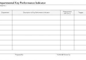 Key Performance Indicator Report Template Departmental Key Performance Indicator format Samples