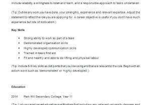 Key Skills for Student Resume Resume Objectives for High School Students Wikirian Com