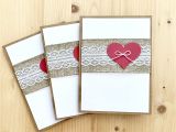 Key to My Heart Anniversary Card Handmade Greeting Cards Rustic Valentine Card Set Burlap