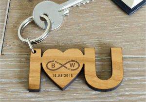 Key to My Heart Anniversary Card Personalised I Love You Infinity Wooden Keyring Diy Gifts