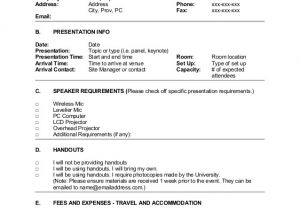Keynote Speaker Contract Template event toolkit 2011