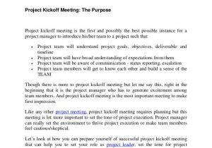 Kick Off Meeting Email Template Project Kickoff Meeting the Recipe for Success