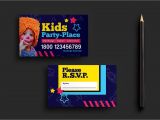 Kid Business Card Template Kid 39 S Party Business Card Template for Photoshop Illustrator