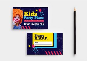 Kid Business Card Template Kid 39 S Party Business Card Template In Psd Ai Vector