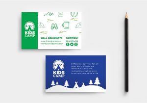 Kid Business Card Template Kids Camp Business Card Template In Psd Ai Vector