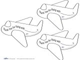Kid Thank You Card Template Printable Airplane Thank You Cards with Images Airplane
