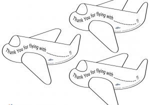 Kid Thank You Card Template Printable Airplane Thank You Cards with Images Airplane