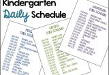 Kindergarten Timetable Template A Differentiated Kindergarten 39 S Daily Schedule