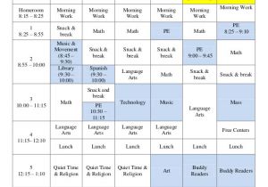 Kindergarten Timetable Template Class Schedule Template 36 Free Word Excel Documents