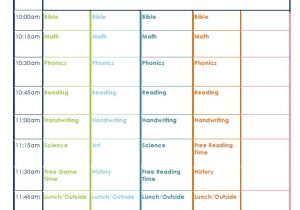 Kindergarten Timetable Template Kindergarten Daily Schedule Confessions Of A Homeschooler