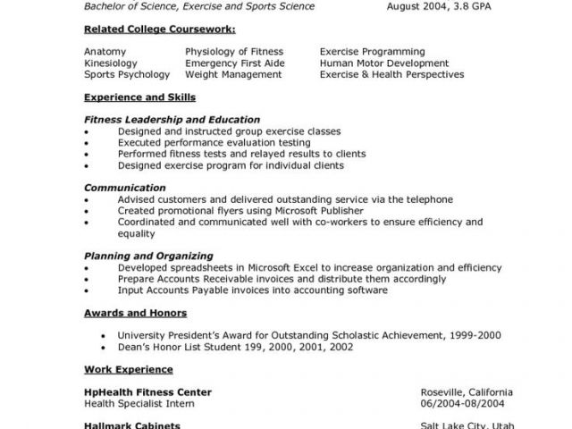 Kinesiology Student Resume Kinesiology Cover Letter Sample | williamson ...