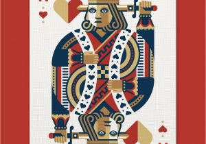 King Of Hearts Love Card Red Wheel Playing Cards with Images Playing Cards Art