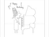 Kirigami Happy Birthday Card Template Piano 3d Pop Up Card Kirigami Pattern 1 with Images Pop